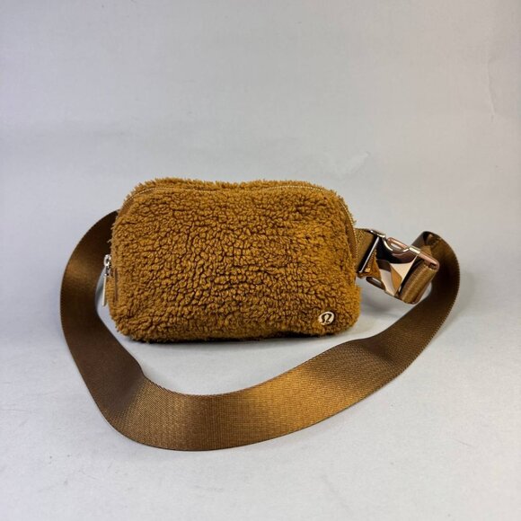 Lululemon Athletica Plush Crossbody Bag – Brown | Cozy Textured Finish - Picture 1 of 16